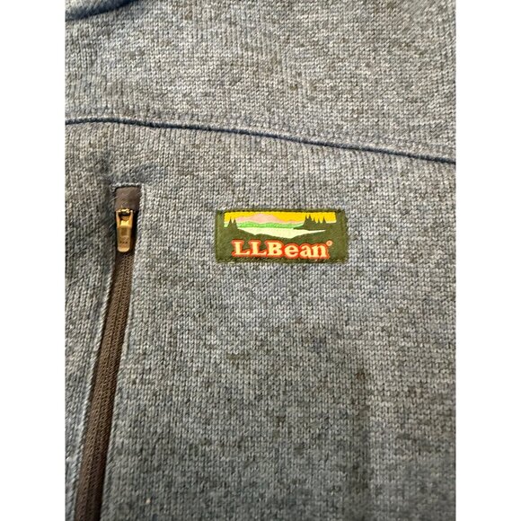 LLBean Mens Slightly Fitted Full-Zip Jacket M Rec Blue Polyester Long Sleeves - Picture 3 of 9